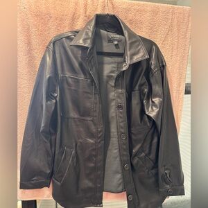 Black leather jacket
